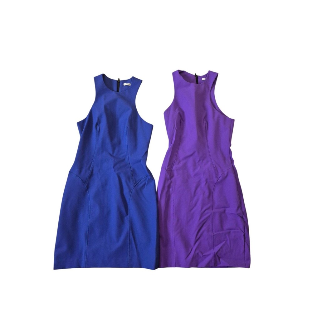 T by Alexander Wang Tech Stretch Suiting Sheath Dress Purple or Blue sz 4